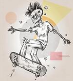 Skating Skeleton Boy artwork
