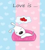 Puppies on Sofa Heart Shape