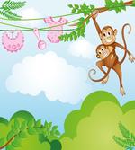 Monkey Swinging Kid