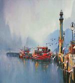 Harbor Boats and Birds