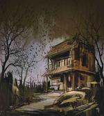 Wooden Haunted House artwork
