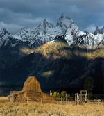 Rustic Wooden Hut Mountains
