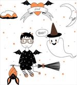 Witch Flying on a Broomstick