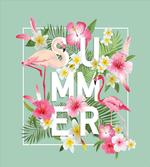 Tropical Retro Flowers