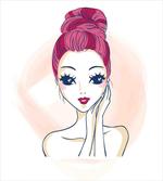 Pink Updo Bun Hairstyle