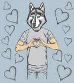 Dog Hearts Romantic