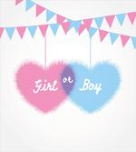 Girl Boy Hearts Flags