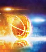 Burning Basketball Art