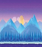 Cartoon Fir Woodland
