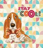 Basset Hound Dog with Bow
