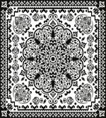 Lace Paisley Black Mehndi