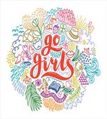 Go Girls Lettering Art artwork