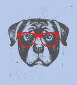 Funny Hipster Dog artwork