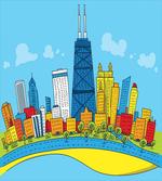 Cartoon City View