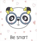Doodle Panda Girl Glasses
