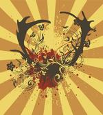 Grunge Style Antlers Art artwork