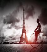 Man on Retro Bicycle