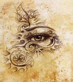 Traditional Hand Drawn Eye