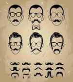 Male Face Moustache Hair artwork