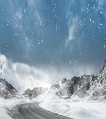 Mountains Snowy Road
