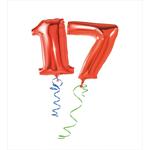 17 Party Red Balloons
