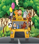 Animals Balloons Bus Travel