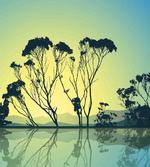 Tree Silhouettes Scenic artwork
