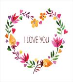 Text in Floral Heart