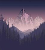 Foggy Mountain Range