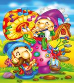 Cartoon Singing Elves Art artwork