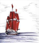 Saliling Ship on Sea