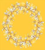 Floral Wreath with Magnolias