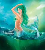 Mermaid Tail Waves Sea