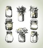 Rustic Sketchy Jars