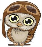 Pilot Hat Big Eyes Comic