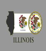 State Map and Flag Eagle