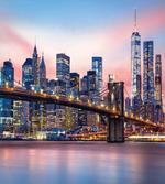 Sunrise in Brooklyn Bridge artwork