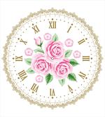 Vintage Clock Roses
