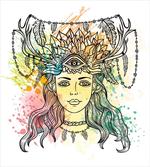 Female Shaman Feathers