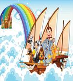 Noah's Ark in Clouds