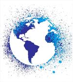 Globe Ink Effect Map