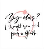 Yoga Class Wine Glass