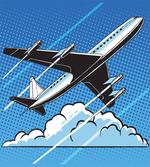 Pop Art Take Off Plane Dots