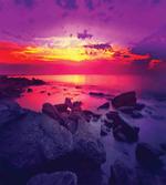 Sunset over Sea Cloudy