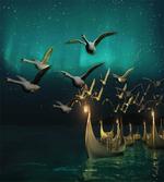 Elf Boats Birds Swans