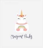Unicorn Cake Cursive Words