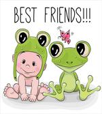 Baby Frog Love Friends