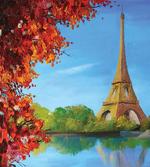 Autumn Eiffel Tower Painting artwork