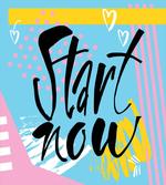 Start Now Words Modern