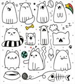 Sketchy Cats with Toys
